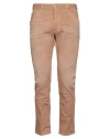 Dsquared2 Man Jeans Camel Size 42 Cotton, Elastane, Calfskin In Beige