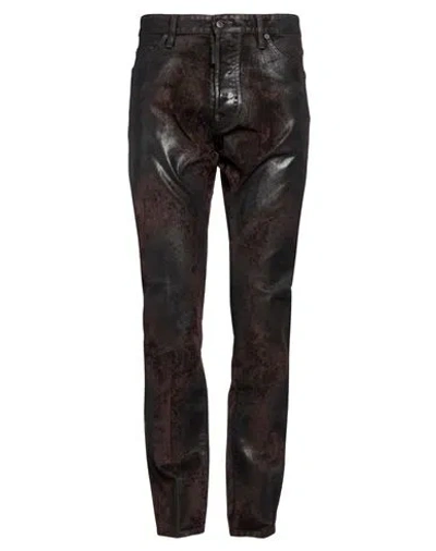 Dsquared2 Man Jeans Dark Brown Size 40 Cotton, Polyester, Elastane