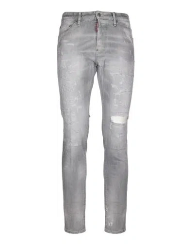 Dsquared2 Man Jeans Grey Size 28 Cotton