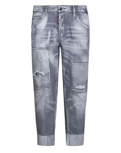 Dsquared2 Man Jeans Grey Size 36 Cotton