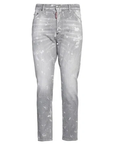Dsquared2 Man Jeans Grey Size 40 Cotton, Elastane