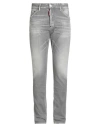 Dsquared2 Man Jeans Grey Size 36 Cotton, Elastane In Gray