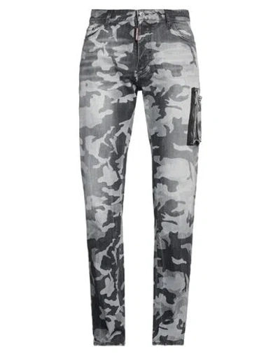 Dsquared2 Man Jeans Grey Size 38 Cotton, Elastane