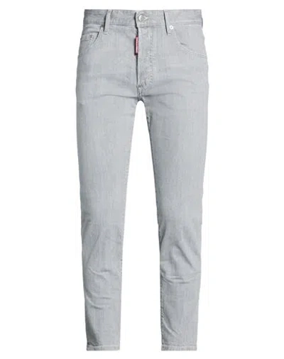 Dsquared2 Man Jeans Grey Size 38 Cotton, Elastane In Gray