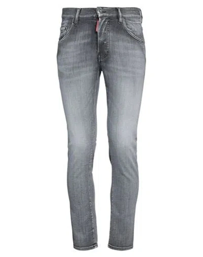 Dsquared2 Man Jeans Grey Size 36 Cotton, Elastomultiester, Elastane