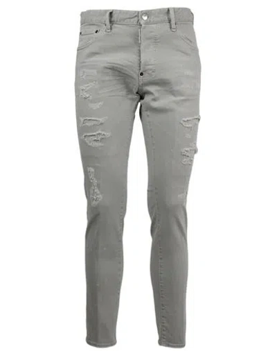 Dsquared2 Man Jeans Grey Size 40 Cotton