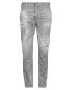 Dsquared2 Man Jeans Grey Size 40 Cotton, Elastane In Grey