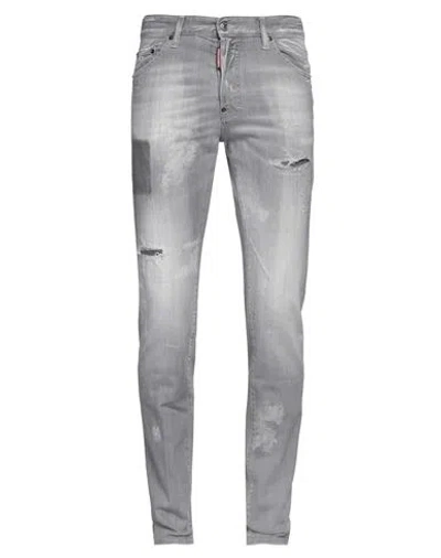 Dsquared2 Man Jeans Grey Size 40 Cotton, Elastane