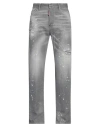 Dsquared2 Man Jeans Grey Size 40 Cotton, Elastane In Grey