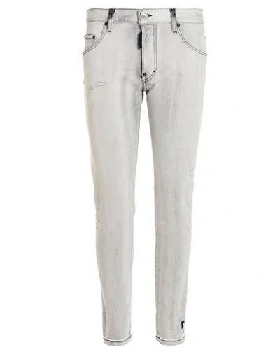 Dsquared2 Man Jeans Light Grey Size 42 Cotton