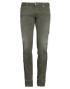Dsquared2 Man Jeans Military Green Size 42 Cotton, Elastane, Calfskin In Green
