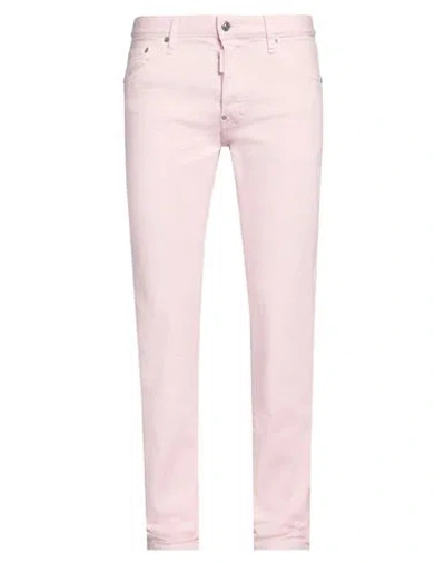 Dsquared2 Man Jeans Pink Size 32 Cotton, Elastane In Pink