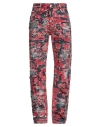 Dsquared2 Man Denim Pants Red Size 32 Cotton In Red