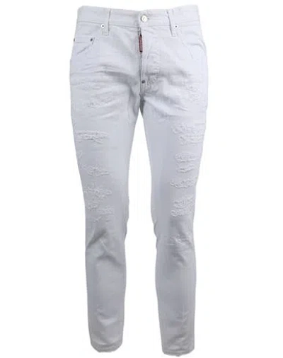 Dsquared2 Man Jeans White Size 30 Cotton