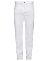 Dsquared2 Man Jeans White Size 32 Cotton, Elastane, Cow Leather