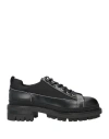 Dsquared2 Man Lace-up Shoes Black Size 11.25 Leather, Textile Fibers In Black