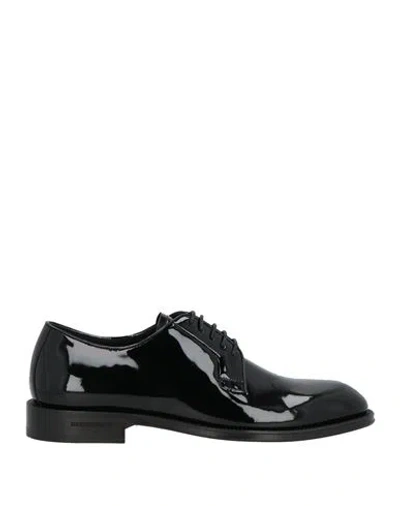 Dsquared2 Man Lace-up Shoes Black Size 9 Leather