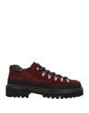 Dsquared2 Man Lace-up Shoes Burgundy Size 9 Leather In Red