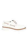Dsquared2 Man Lace-up Shoes Off White Size 9 Leather In Off White