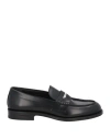 Dsquared2 Man Loafers Black Size 8 Soft Leather In Black