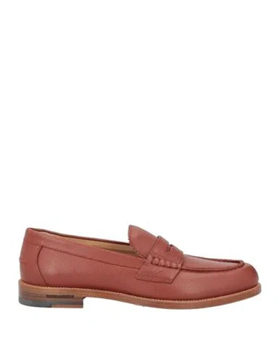 Dsquared2 Man Loafers Brown Size 9 Leather