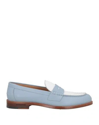 Dsquared2 Two-tone Leather Loafers In Blue