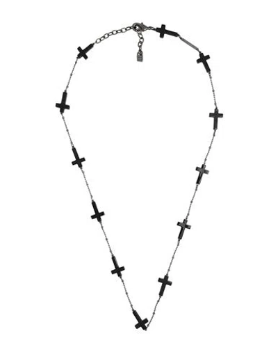 Dsquared2 Man Necklace Black Size - Metal