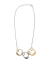 Dsquared2 Brass Necklace With Ring Charms Embellished With Zirconias In Gold