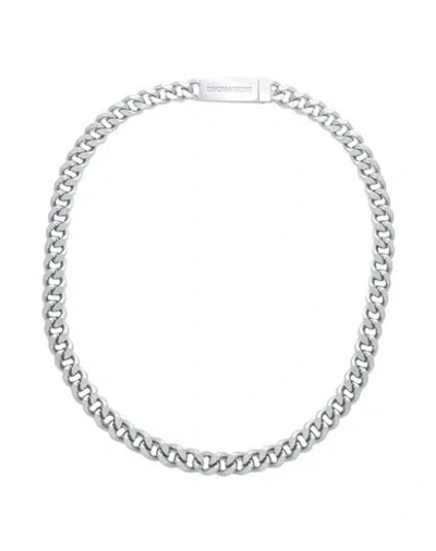 Dsquared2 Man Necklace Silver Size - Metal In Metallic