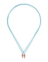 DSQUARED2 DSQUARED2 MAN NECKLACE TURQUOISE SIZE - METAL, RESIN