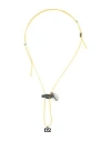 Dsquared2 Man Necklace Yellow Size - Textile Fibers In Gold