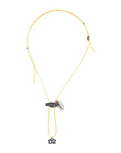 Dsquared2 Man Necklace Yellow Size - Textile Fibers
