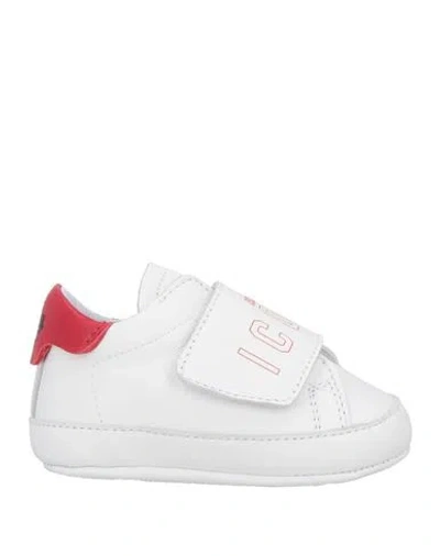Dsquared2 Man Newborn Shoes White Size 2c Leather