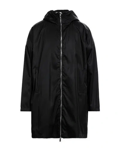Dsquared2 Man Overcoat Black Size Xl Polyamide