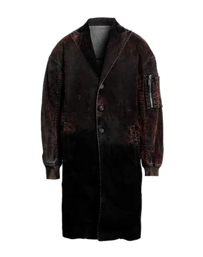 Dsquared2 Man Overcoat & Trench Coat Dark Brown Size 38 Cotton, Viscose, Elastane, Polyamide