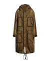 Dsquared2 Man Overcoat & Trench Coat Military Green Size 38 Polyamide