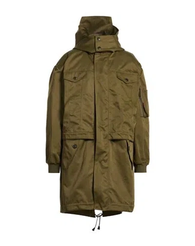 Dsquared2 Man Overcoat & Trench Coat Military Green Size 44 Polyester