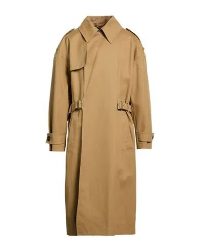 Dsquared2 Man Overcoat & Trench Coat Sand Size 44 Cotton In Brown