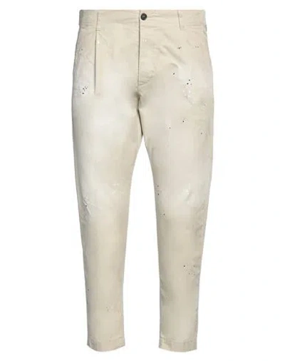 Dsquared2 Man Pants Beige Size 32 Cotton