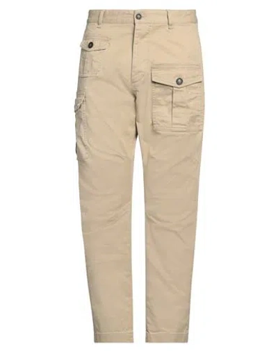 Dsquared2 Man Pants Beige Size 36 Cotton, Elastane