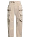 Dsquared2 Man Pants Beige Size 36 Cotton, Elastane In Neutral