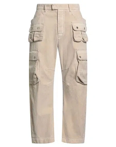 Dsquared2 Man Pants Beige Size 36 Cotton, Elastane In Neutral