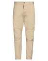 Dsquared2 Man Pants Beige Size 38 Cotton, Elastane