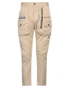 DSQUARED2 DSQUARED2 MAN PANTS BEIGE SIZE 32 COTTON, ELASTANE
