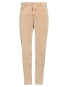 Dsquared2 Man Pants Beige Size 40 Cotton, Elastane, Cow Leather