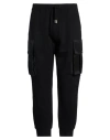 Dsquared2 Cargo Trousers With Elasticated Cuffs And Drawstring Waist In Black