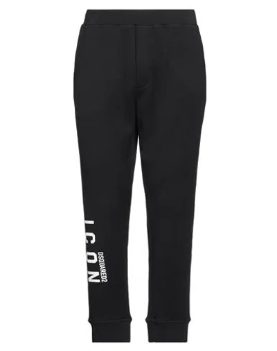 DSQUARED2 DSQUARED2 MAN PANTS BLACK SIZE S COTTON, ELASTANE