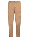 Dsquared2 Man Pants Camel Size 34 Cotton, Elastane In Beige
