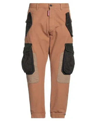 DSQUARED2 DSQUARED2 MAN PANTS CAMEL SIZE 36 COTTON