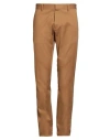 Dsquared2 Man Pants Camel Size 36 Cotton, Elastane In Brown